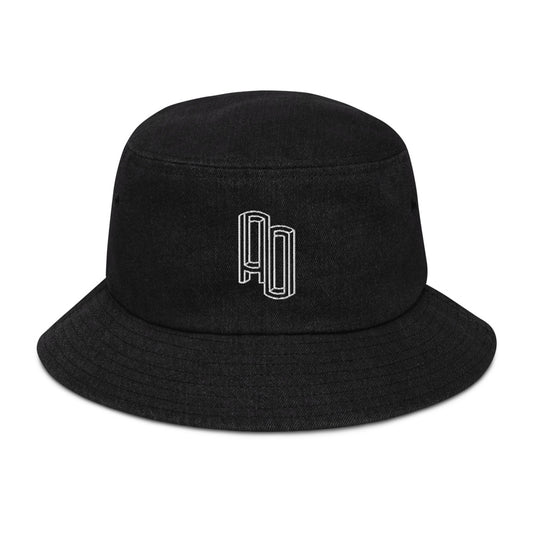 AO Emblem Embroidered Black bucket hat